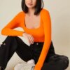 Square Neck Form Fitted Tee - Image 15