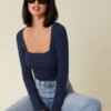 Square Neck Form Fitted Tee - Image 6