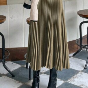 High Waist Pleated Skirt