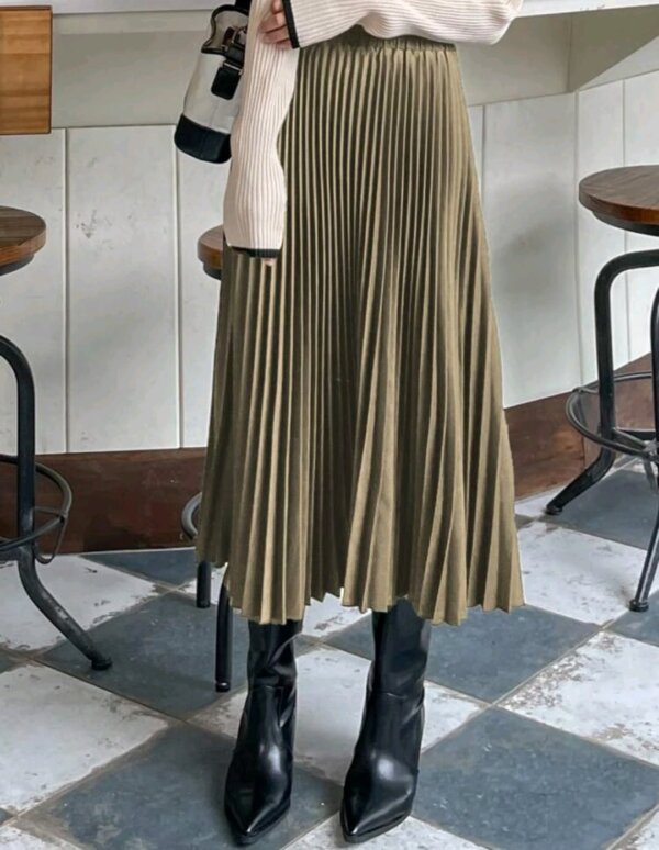 High Waist Pleated Skirt