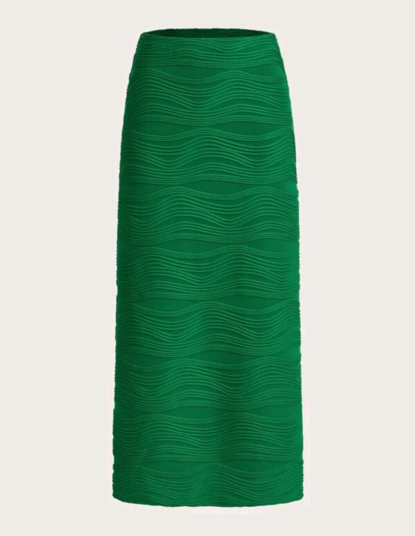 High Waist Textrured Skirt - Image 2