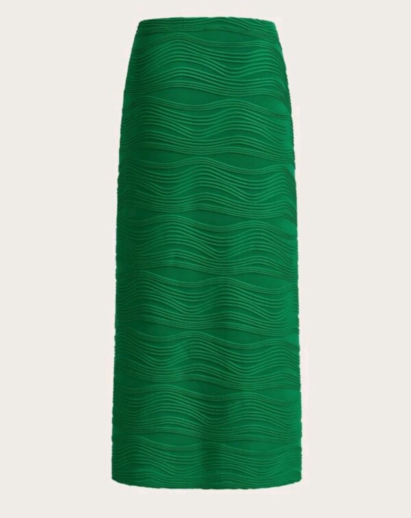High Waist Textrured Skirt