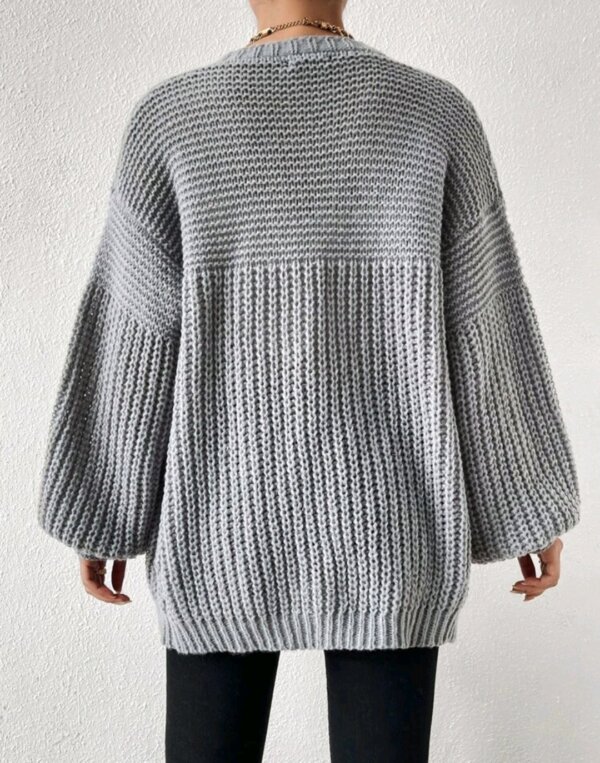 Open Front Drop Shoulder Cardigan - Image 5