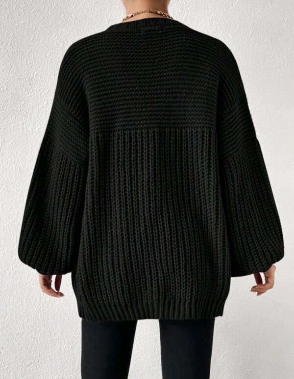 Open Front Drop Shoulder Cardigan - Image 9