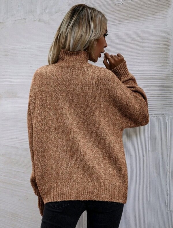 High Neck Drop Shoulder Jumper - Image 7