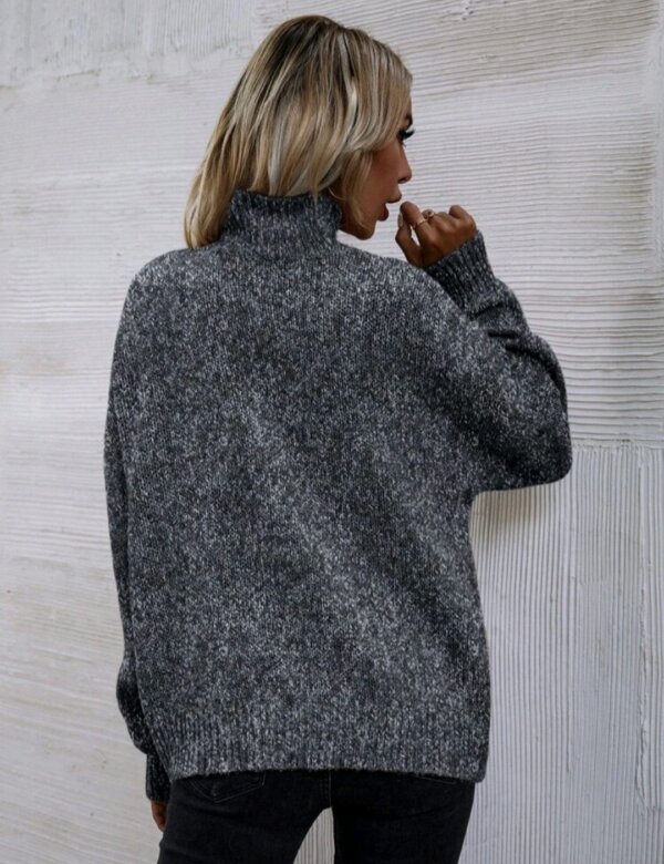 High Neck Drop Shoulder Jumper - Image 8