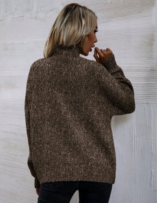 High Neck Drop Shoulder Jumper - Image 13