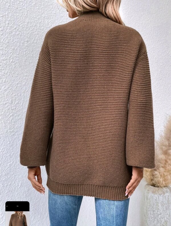 Mock Neck Drop Shoulder Jumper - Image 3