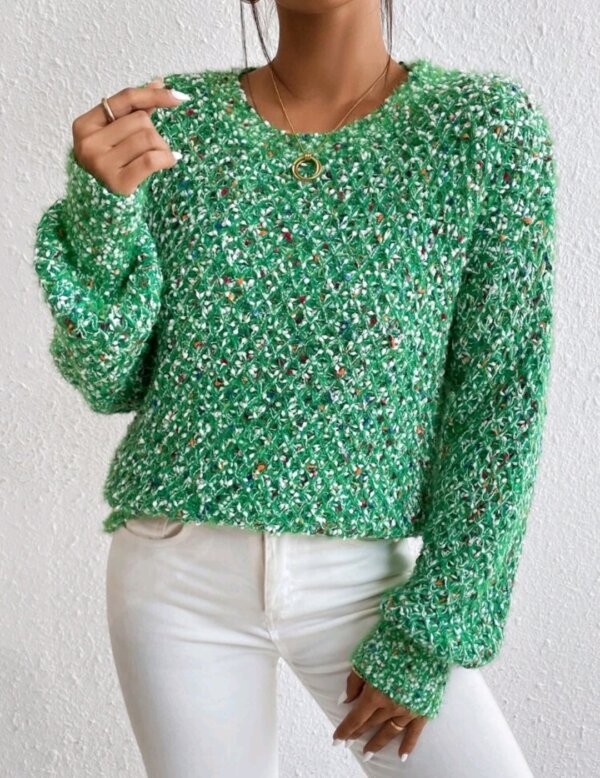 Space Dye Bishop Sleeve Jumper - Image 6