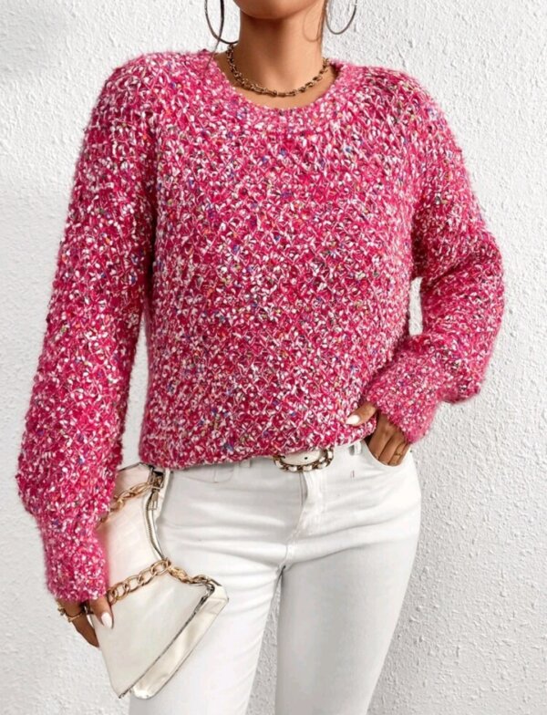 Space Dye Bishop Sleeve Jumper - Image 8
