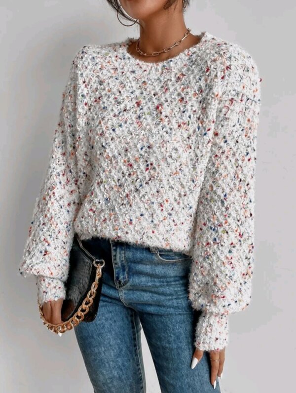 Space Dye Bishop Sleeve Jumper