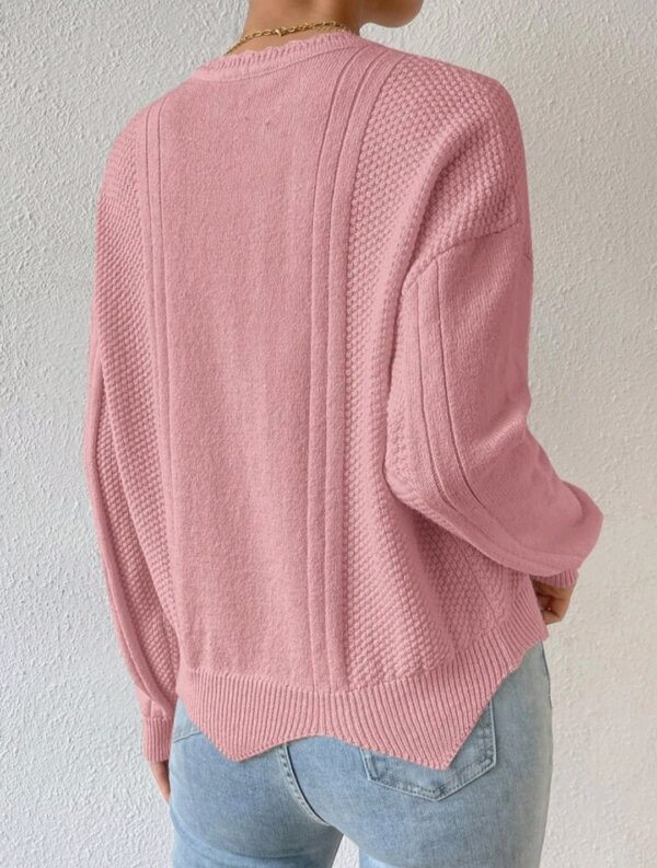 Unity Cable Knit Drop Shoulder Jumper - Image 6